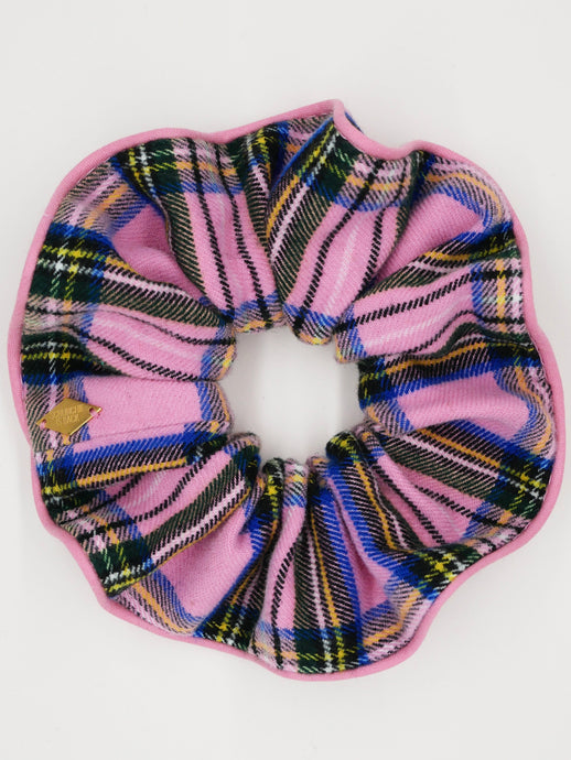 Chouchou laine tartan rose - Solange