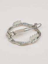 Twisted round hair clip - Little Valentina silver plated (3.5 cm)