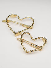 Little Valentine heart hair clip, gold (3.5 cm)