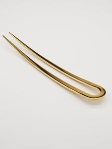 Large minimalist gold bun pick - Dafné (10cm)