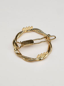 Little Valentina gold round hair clip (3.5 cm)