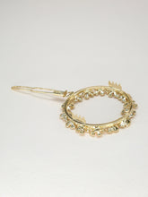 Flower round hair clip - Gold Olivia (5 cm)