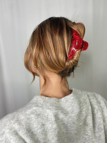 Pince Margaux - Rouge cerise 9 cm