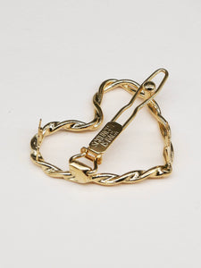 Little Valentine heart hair clip, gold (3.5 cm)