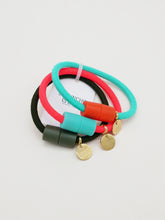 ELASTICHOUS® Trio (turquoise, vert, orange fluo)