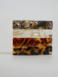 Barrette acétate 9 cm (4 coloris)
