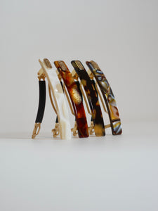 Barrette acétate 6,5 cm (4 coloris)