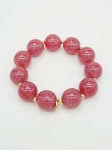 Bichou perles rondes pailletées et dorées (7 coloris)