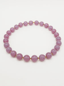 Bichou perles rondes pailletées et dorées (7 coloris)