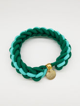 Bichou bracelet - Tissé vert & turquoise