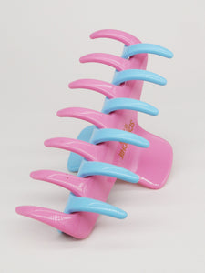 Pince bi-colore - Rose clair & bleu ciel (2 tailles)