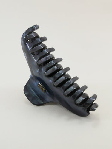 Pince nacrée Juliette - bleu pétrole 9 cm