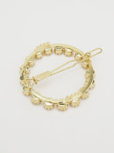 Round crystal barrette (6 colors)