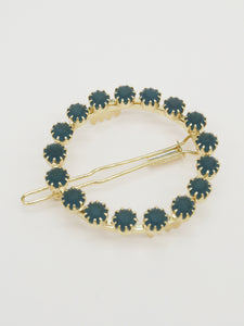 Round crystal barrette (6 colors)