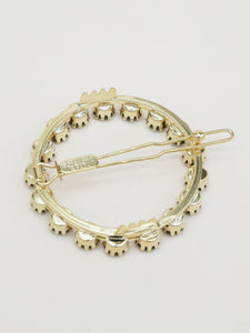 Round crystal barrette (6 colors)