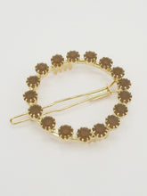 Round crystal barrette (6 colors)