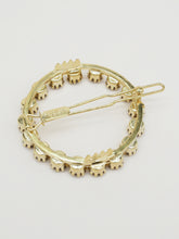 Round crystal barrette (6 colors)