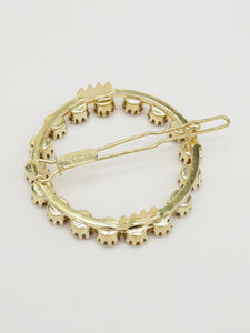 Round crystal barrette (6 colors)