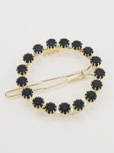 Round crystal barrette (6 colors)