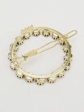 Round crystal barrette (6 colors)