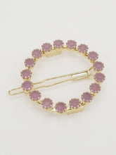 Round crystal barrette (6 colors)