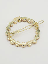 Round crystal barrette (6 colors)