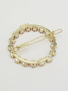 Round crystal barrette (6 colors)