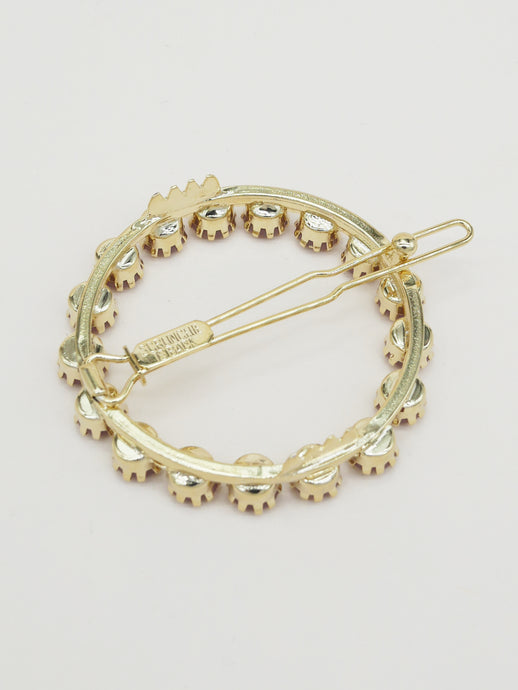 Round crystal barrette (6 colors)