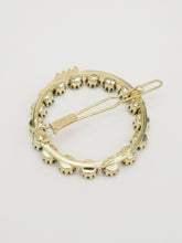 Round crystal barrette (6 colors)
