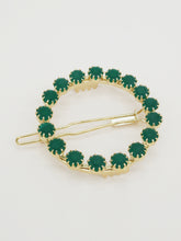 Round crystal barrette (6 colors)