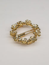 Barrette ronde fleurs - Little Olivia (3,5 cm)