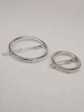 Barrette ronde lisse argentée - Little Alice (3,5 cm)