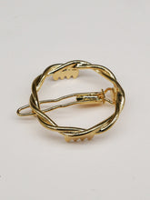 Barrette ronde torsadée - Little Valentina (3,5 cm)