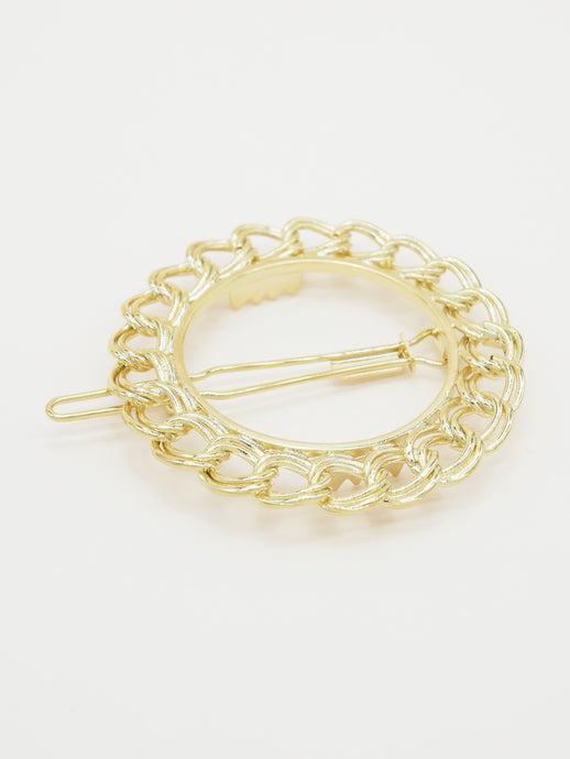 Barrette ronde chaîne double