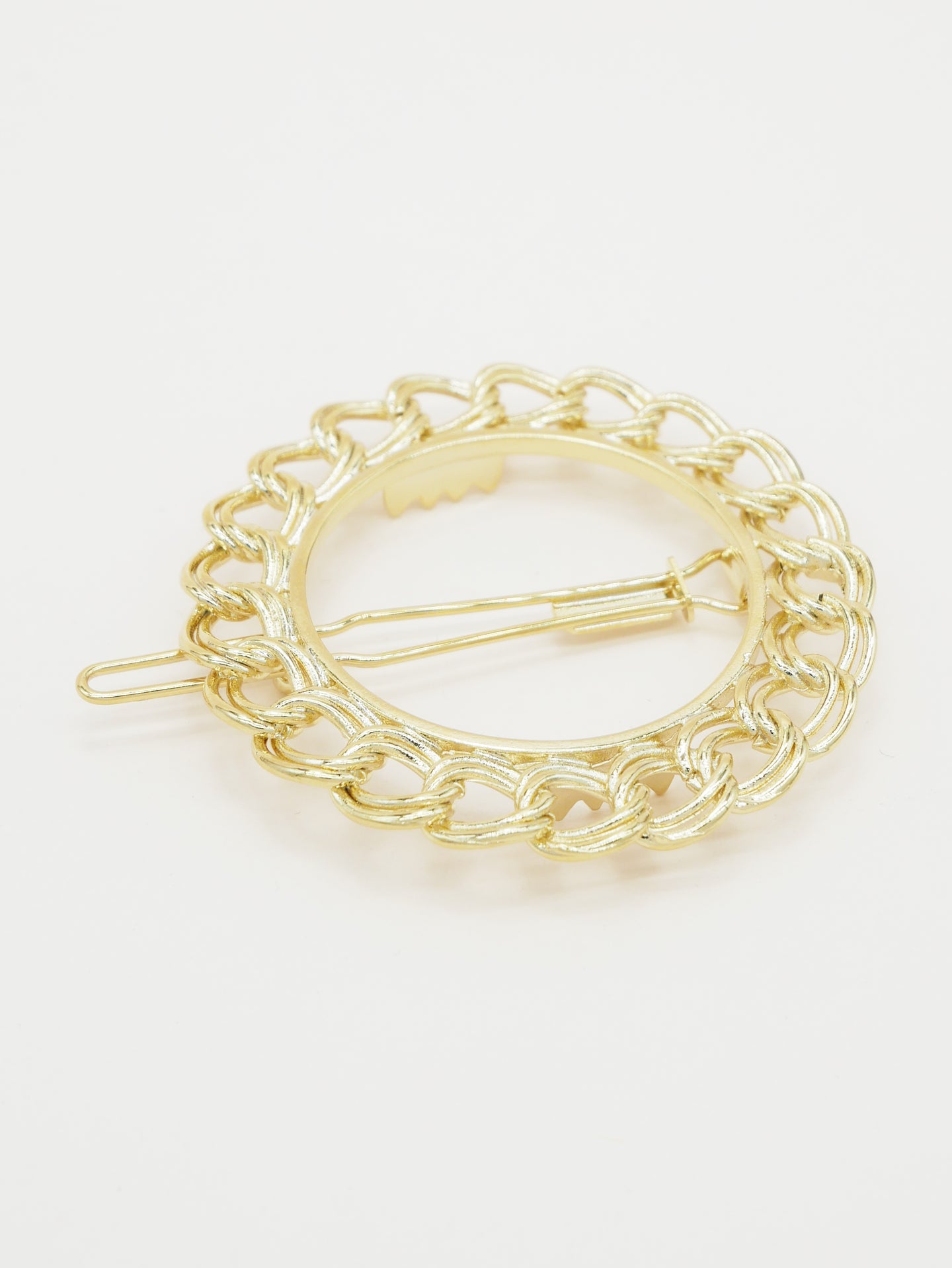 Barrette ronde chaîne double