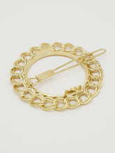 Barrette ronde chaîne double