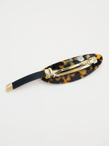 Barrette acétate ovale 10 cm (4 coloris)