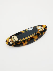 Barrette acétate ovale 10 cm (4 coloris)