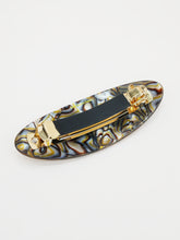 Barrette acétate ovale 10 cm (4 coloris)