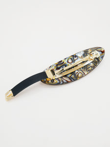 Barrette acétate ovale 10 cm (4 coloris)