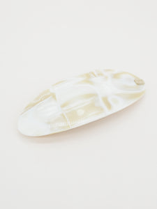 Barrette acétate ovale 10 cm (4 coloris)