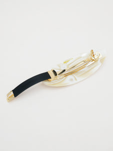Barrette acétate ovale 10 cm (4 coloris)