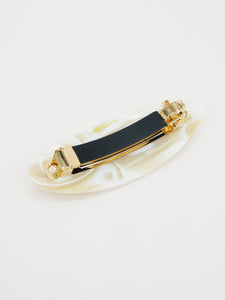 Barrette acétate ovale 10 cm (4 coloris)