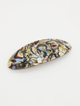 Barrette acétate ovale 10 cm (4 coloris)