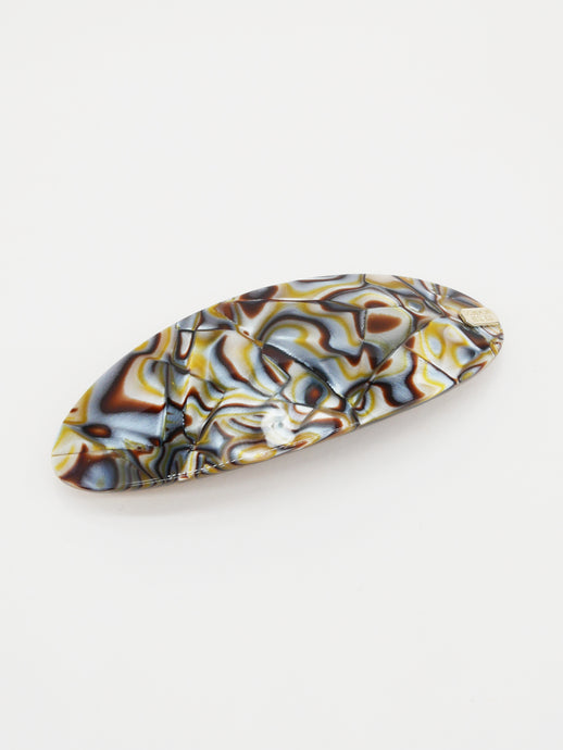 Barrette acétate ovale 10 cm (4 coloris)