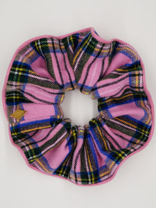 Chouchou laine tartan rose - Solange