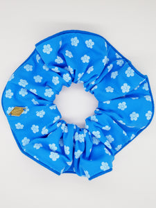 Chouchou waterproof fleuri bleu - Manon