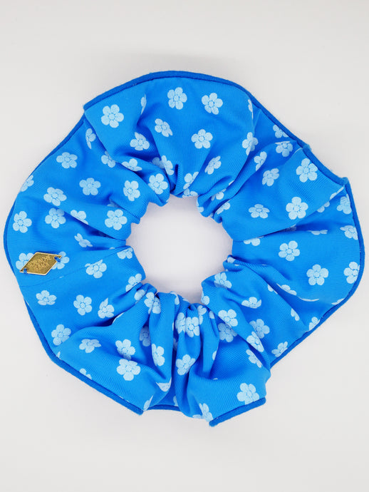 Chouchou waterproof fleuri bleu - Manon