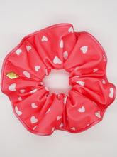 Chouchou waterproof corail imprimé coeur - Lorina