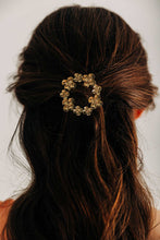 Barrette ronde fleurie - Hortense (5 cm)